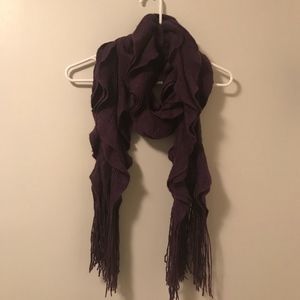 Purple Ruffle Scarf
